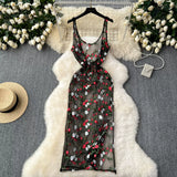 Crisp Romance Blossoms Sheer Floral Dress