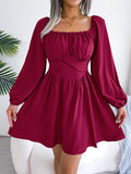 Burgundy Bliss Off-Shoulder Dress