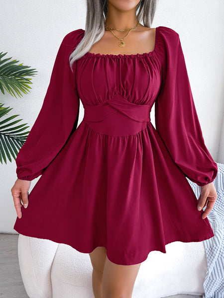 Burgundy Bliss Off-Shoulder Dress