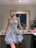 Fish Bone Summer Purple Beautiful Tutu Skirt Birthday Dress