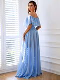 Pastel Elegance Off-Shoulder Prom Dress