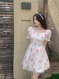 Pearl Accents Blush Rose Garden Party Dress
