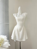 Mint Green Sleeveless Flared Dress