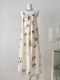 Graceful Floral Print Spaghetti Strap Maxi Dress