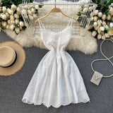 Lace Bright Yellow Eyelet Dress
