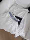 White One Shoulder Top  Black Wrap Belt