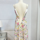 Darling Sweet Bow-Tied Straps Floral Dress