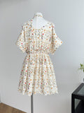 Boho Summer Floral Halter Cold Shoulder Dress
