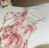 Wild Rose Holiday Fairy Irregular Red Floral Dress