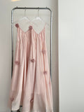 Delicate Flower Light Pink Spaghetti Strap Maxi Dress
