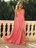 Charming Rose Cascade Flowing Asymmetrical Dress