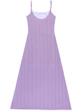 Lilac Backless Midi Cami Dress