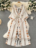 Reigning Pattern Chic Summer Dress