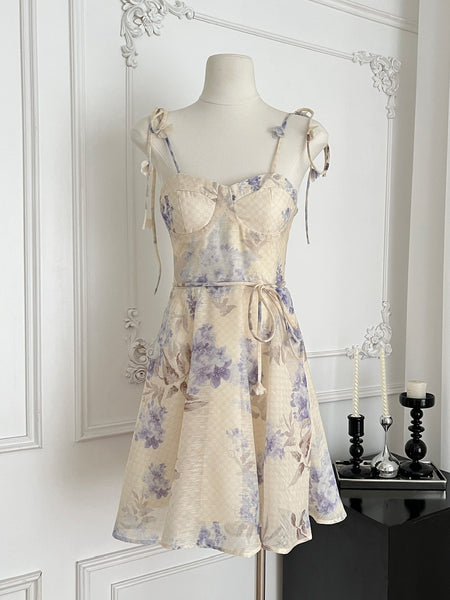 Floral Print Spaghetti Strap Mini Dress