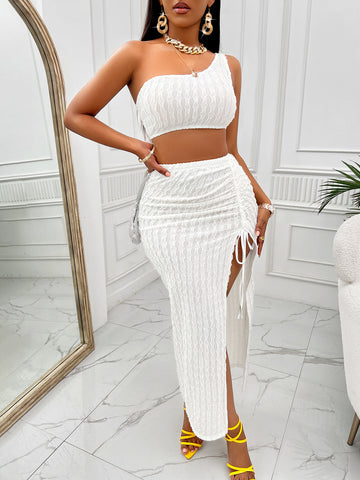 Bold Red Two-Piece Bodycon Set