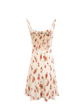 Ivory Whisper Floral Tie-Front Dress