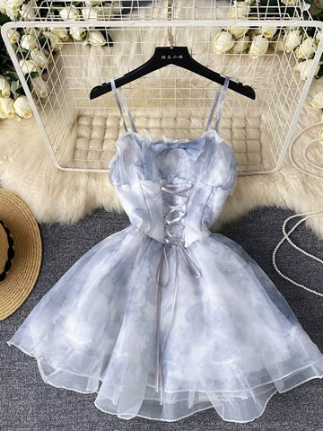 Enchanting Light Blue Tulle Dress