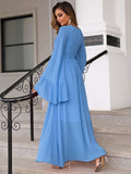 Heavenly Blue Breezy Elegance Maxi Dress