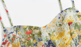 Sunlit Meadow Floral Tie-Strap Dress