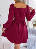 Burgundy Bliss Off-Shoulder Dress