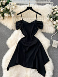 Black Opulent Midnight Satin Dress