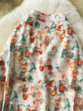 Pastel Tones Watercolor Floral A-Line Midi Skirt