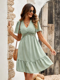 Misty Morning Beige Casual Summer Dress