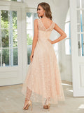 High Low Hem Lace Prom Dress