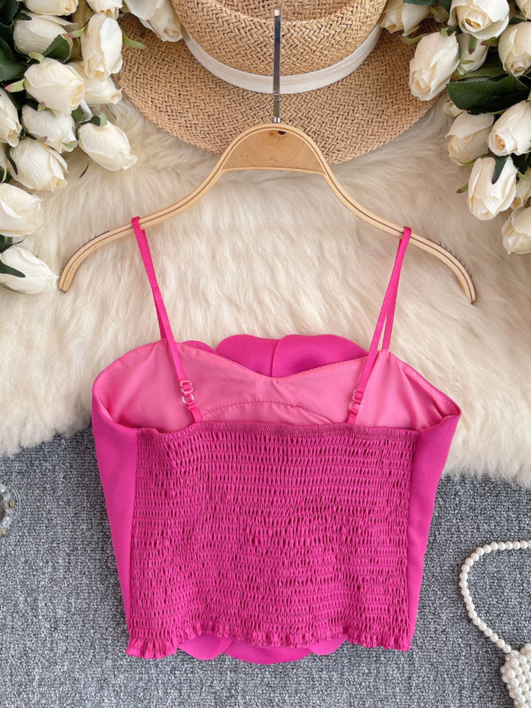 Rose Garden Floral Applique Crop Top Lilac