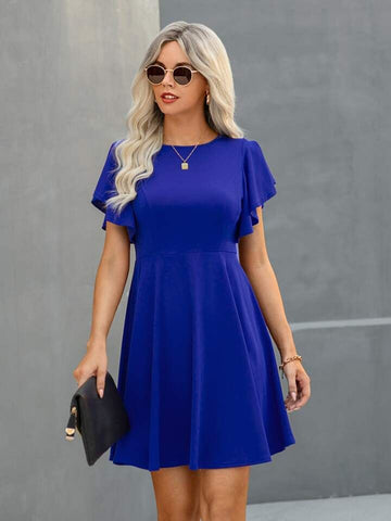 Classic Royal Blue A-Line Dress