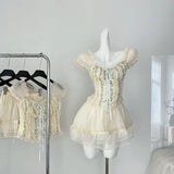 Delicate Floral Details Dazzling Two-Piece Set