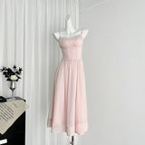 Sweetheart Flowing Skirt Pink Dress