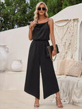 Chic Wide-Leg Black Jumpsuit