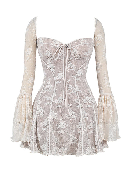 Fairytale Whisper Sheer Sleeve Lace Dress