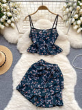 Bloom of Passion Floral Two-Piece Summer Set