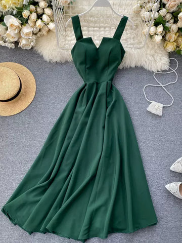 Decadent Deep Green Ballroom Dress with Elegant Straps