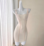 Bow Shoulder Exquisite Black Bodycon Dress