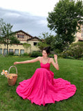Cheerful Garden Soiree Pink Maxi Dress