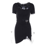 Black Cut Out Sexy Bodycon Dress