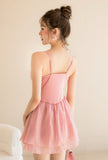 Pink Sexy Sling Push-Up Swimsuit Dress