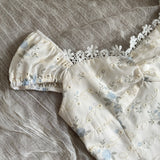 Square Neckline Summer Floral Long Causal Dress