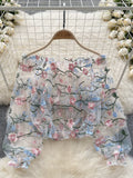 Blossom Spring Sheer Floral Blouse