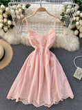 Lace Bright Yellow Eyelet Dress
