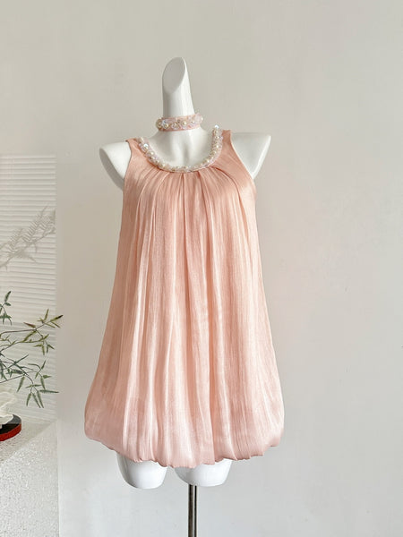 Pearl Embellishments Elegant Pink Dress