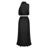 Cerulean Dreams High Neck Dress