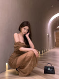 Temperament mesh sleeveless sparkling dress dress