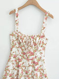 Springtime Rose Tie-Front Floral Dress