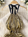 Golden Gala Metallic Bubble Party Dres