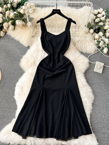 Onyx Elegance Black Maxi Dress