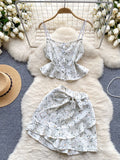 Bloom of Passion Floral Two-Piece Summer Set